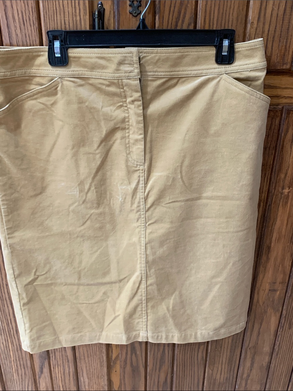 J Crew tan corduroy pencil skirt Size12